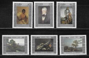 Cuba 2919-2924 Paintings set MNH