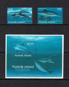 Norfolk Island: 1997, Dolphins, MNH set + M/Sheet.