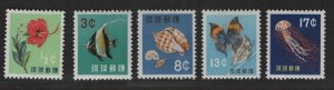 $Ryukyu Islands Sc#58-62 M/LH/VF complete set