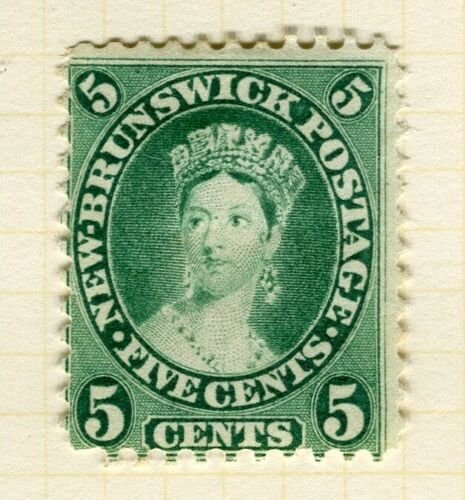 CANADA; NEW BRUNSWICK 1860s early classic QV issue Mint hinged 5c. value 