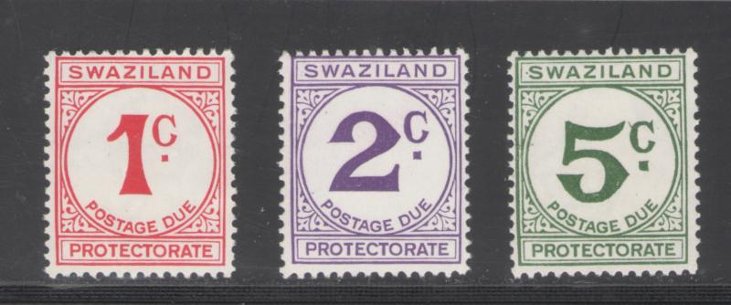 Swaziland 1961 Postage Due Scott # J7 - J9 MNH