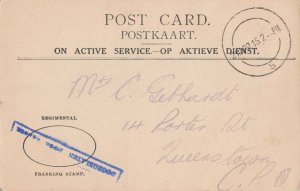 South West Africa 1915 WWI Blank ABPO 5 Northern Force Military Postcard