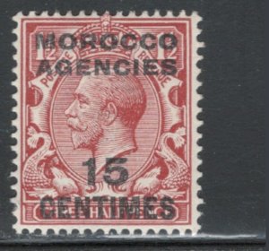 Great Britain Offices Morocco 1917 Surcharge 15c on 1 1/2p Scott # 404 MH