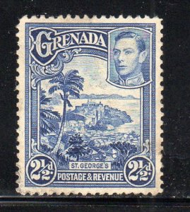 GRENADA #136 1935 2 1/2p KING GEORGE VI & VIEW OF ST .GEORGE F-VF USED g