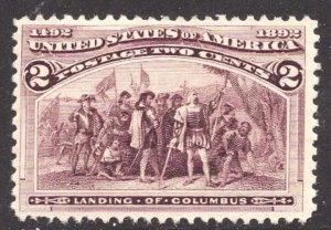 #231 VF-XF MNH OG-2¢ COLUMBIAN-SCV $60-GREAT CENTERING AND COLOR (REM #231-235)