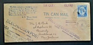 1936 Niuafo'ou Island Tonga To Aukland New Zealand Original Cover Tin Can Mail