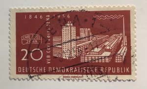 Germany DDR 1956 Scott 312 used - 20pf,  Carl Zeiss Company,  Zeiss-Werke, Jena