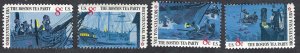 United States #1480-83 8¢ Boston Tea Party (1973). Four singles. MNH