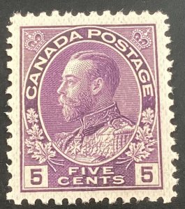 Canada #112 Mint Very Fine 1922 5c King George V
