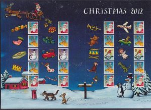 GB QEII SMILER STAMP SHEET  MNH 2012 LS83 CHRISTMAS BY AXEL SCHEFFLER