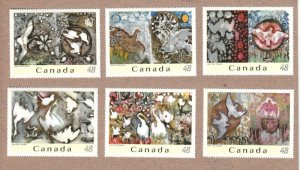 ART = PAINTING BY JEAN-PAUL RIOPELLE = Canada 2003 #2002a-f MNH