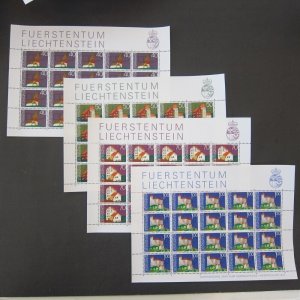 Liechtenstein 1976 Sc 572-75 sheet(20) set MNH