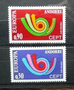 Andorra French 1973 Europa set MNH