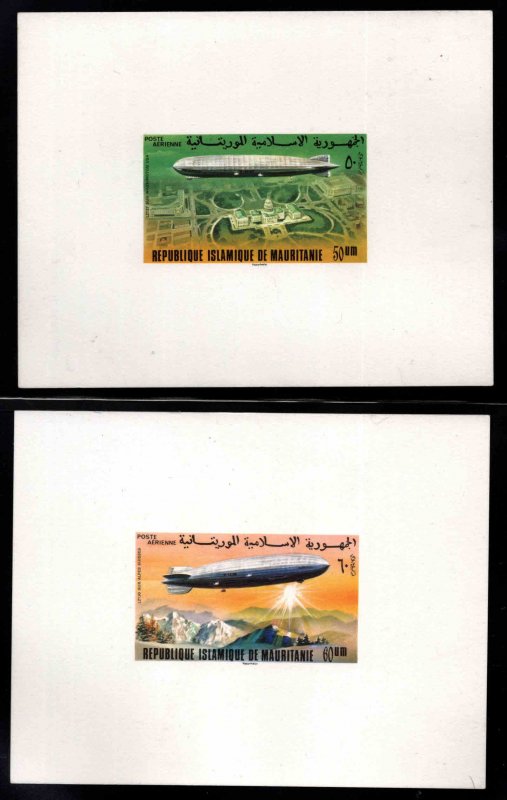 Mauritania Scott C167-C168 Zeppelin proofs, Michel 543-544