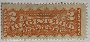 CANADA 1875 #F1 Registration Stamp - MH