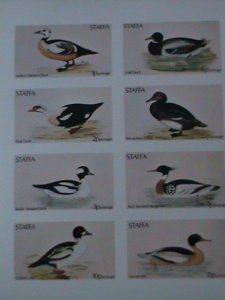 STAFFA-SCOTLAND- BEAUTIFUL LOVELY BIRDS- IMPERF-MNH-SHEET-VERY FINE-EST $12