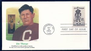 UNITED STATES FDC 20¢ Jim Thorpe 1984 Fleetwood