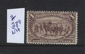 US #289 1898 TRANS-MISSISSIPPI EXPOSITION 8 CENT -VIOLET/BROWN MINT NEVER HINGED