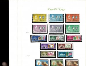 Togo MNH 1960's Sets & Souvenir Sheets Mounted on Specialty Pages