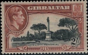 Gibraltar 1938-1949 SC 115Var Red Smeark var Perf 14 