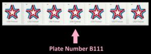 US 5362 Star Ribbon forever PNC7 B111 MNH 2019