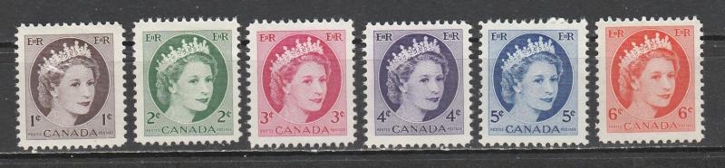 Canada  1954-61  Scott No. 337-42  (N*)