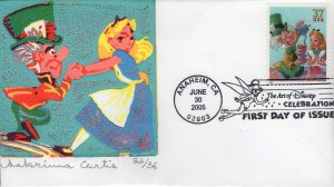Set of 4 Sabrina Curtis Reductive Cut FDCs for the 2005 Disney Celebration Issue