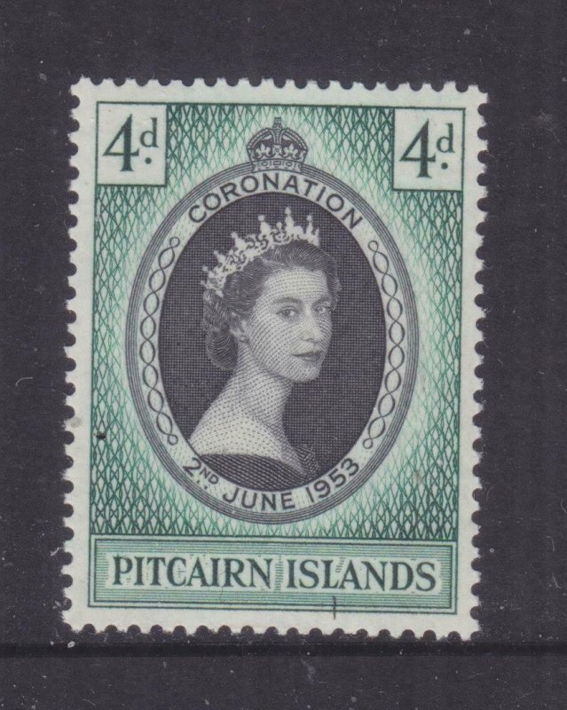 PICAIRN ISLANDS, 1953 Coronation 4d., lhm.
