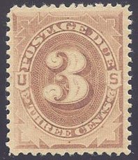 US Scott #J3 Mint, VF, NH