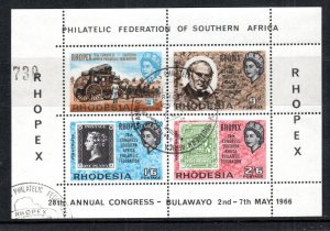 Rhodesia 1966 Congress miniature sheet SG MS392 FU CDS