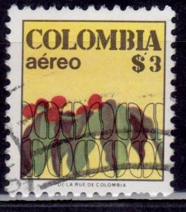 Colombia, 1977, Aereo, Coffee Plant, 3p, sc#C640, used