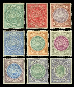 British Colonies - ANTIGUA 1908-1913  K.George V set  Scott # 31-41 mint MH