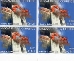 Mozambique 9.11 The Twin Towers Shlt(4) mnh History of XXI C