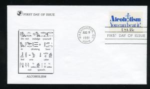 US 1927 Alcoholism UA Readers Digest FDC