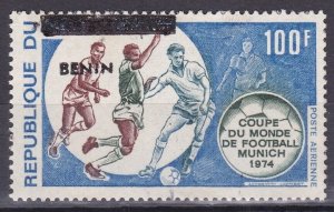 BENIN 1992 530 100F €160 FOOTBALL WORLD CUP MUNICH 1974 OVERPRINT SURCHARGE MNH-