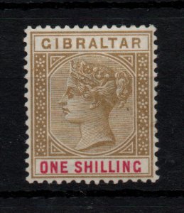 Gibraltar 1898 1/- bistre & carmine mint LHM SG45 WS45906
