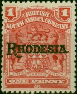 Rhodesia 1909 1d Carmine-Rose SG101 Fine MM 