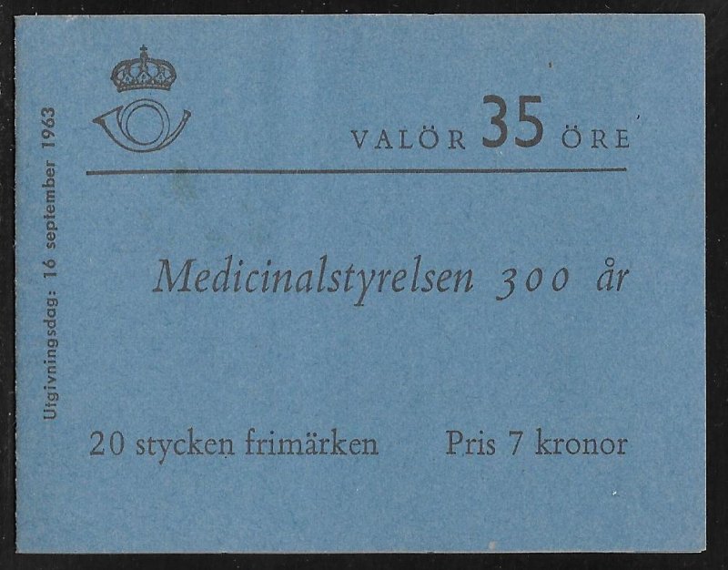SWEDEN SC# 633a COMP BKLT/20 FVF/MNH 1963