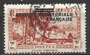 COLLECTION LOT 21692 FRENCH EQUATORIAL AFRICA #10 1936