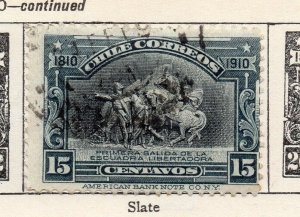 Chile 1910 Early Issue Fine Used 15c. NW-255670