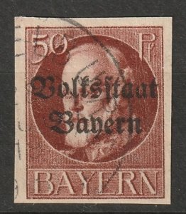 Bavaria 1919 Sc 166 imperf used