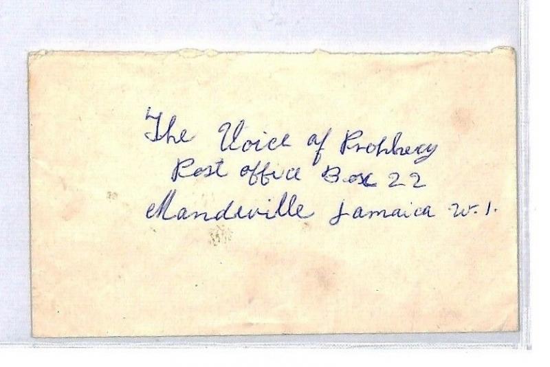 CS105 Jamaica 1963 *Whithorn* CDS Voice of Prophecy Cover {samwells-covers}