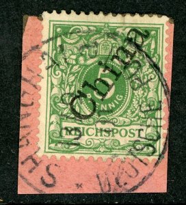 China 1898 Germany 5 Pfenning Michel 2 II (Sc #2)  VFU E732