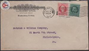 Cuba 1917 Thrall Electric Company Cover To Philadelphia | CU13127