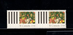 Canada #1151b Extra Fine Never Hinged Imperf Pair 