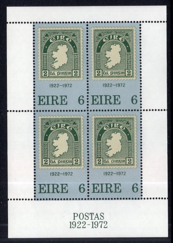 Ireland 326a Stamp on Stamp Souvenir Sheet MNH VF