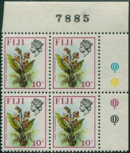 Fiji 1971 SG442 10c Flowers corner block MNH