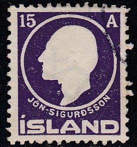 Iceland # 90, Jon Sigurdsson, Used, Third Cat