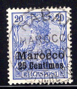 German Offices in Morocco #10, SON Rabat CDS dated 5 December 1900