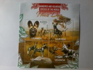 UGANDA SHEET USED HYENAS WILD DOGS ENDANGERED SPECIES